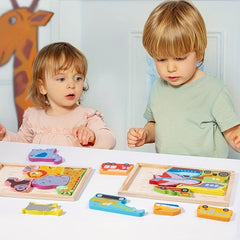 Creative 3D Jigsaw Puzzle for Cognitive Development, Durable Wood Craft