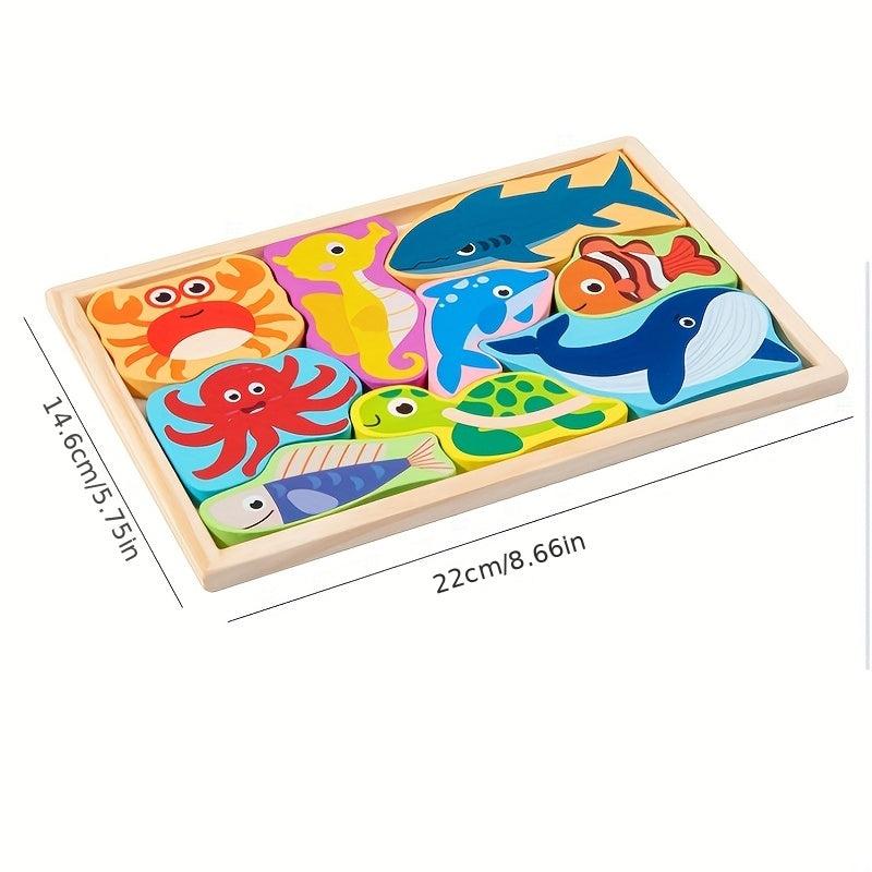 Creative 3D Jigsaw Puzzle for Cognitive Development, Durable Wood Craft