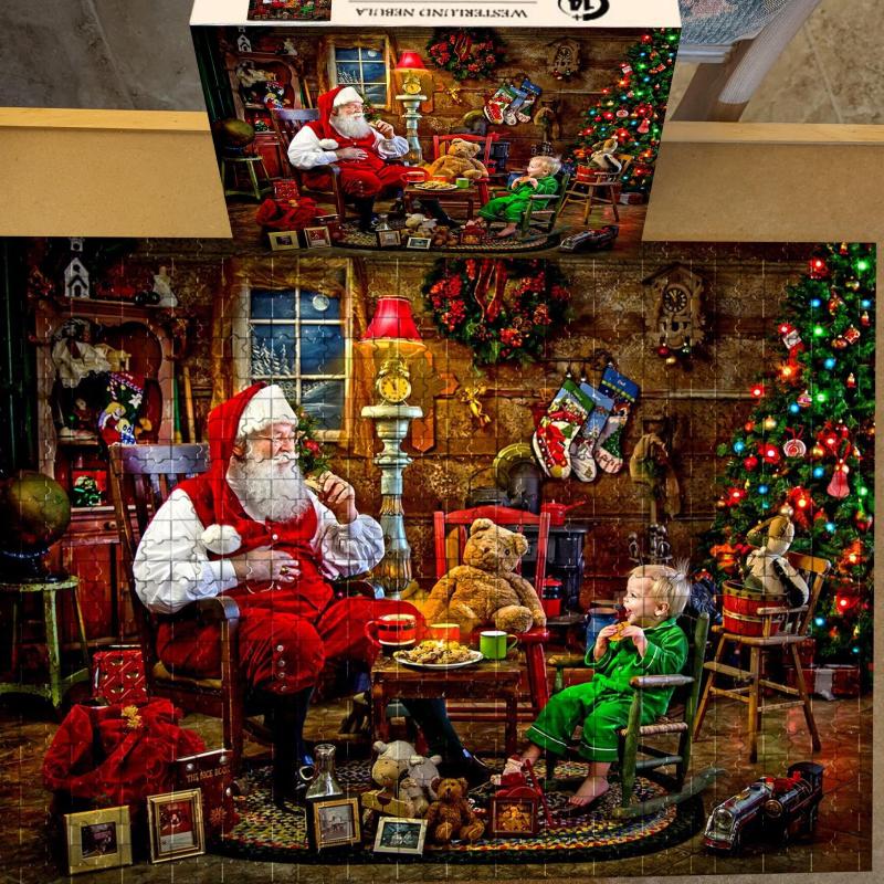 1000 Pc Christmas Santa Claus Jigsaw Puzzle Stocking Stuffer Home Decor