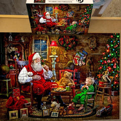 1000 Pc Christmas Santa Claus Jigsaw Puzzle Stocking Stuffer Home Decor
