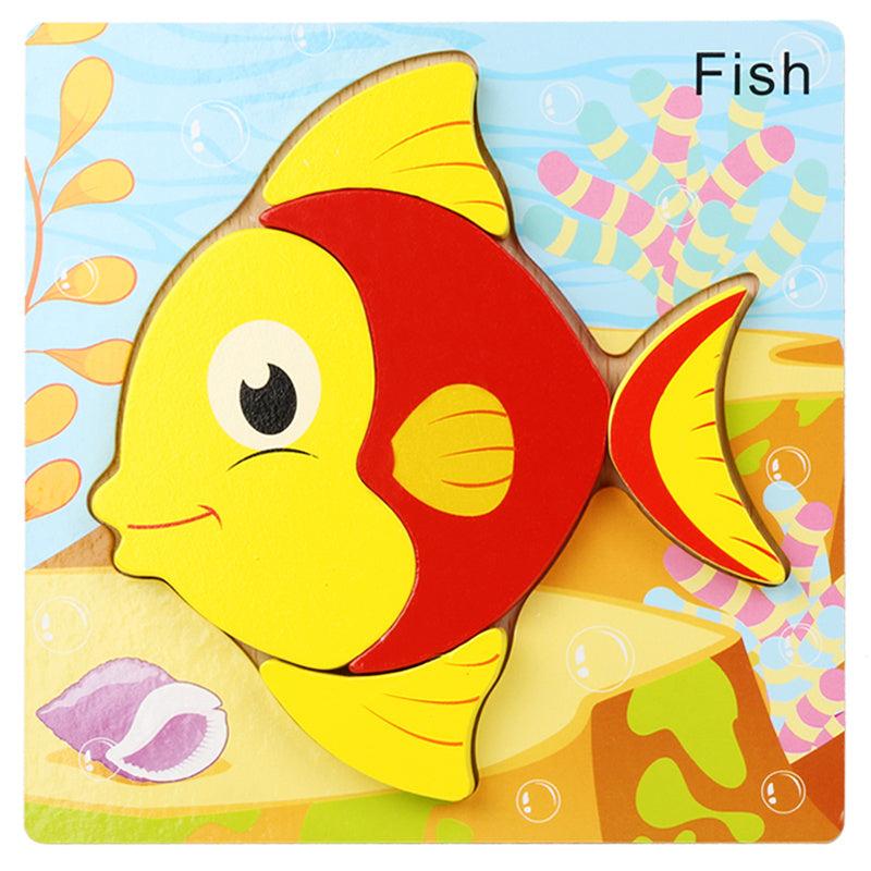 Wooden Jigsaw Puzzles for Kids Ages 1-3 Boys Girls 5.6x5.6