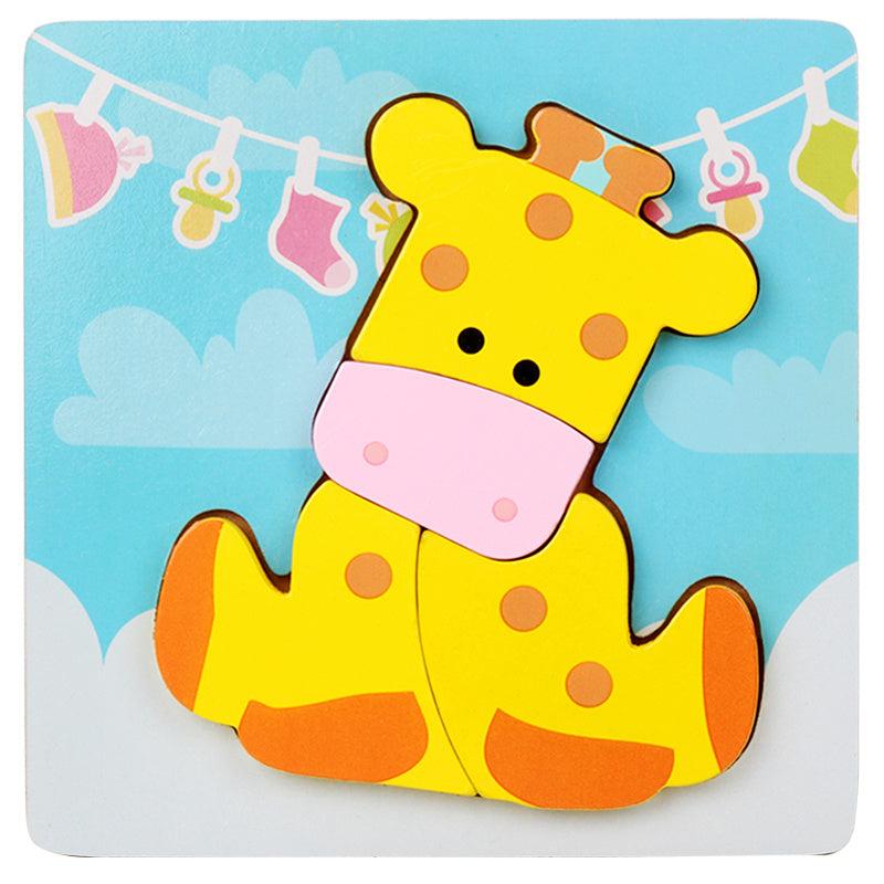 Wooden Jigsaw Puzzles for Kids Ages 1-3 Boys Girls 5.6x5.6