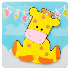 Wooden Jigsaw Puzzles for Kids Ages 1-3 Boys Girls 5.6x5.6