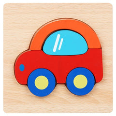 Wooden Jigsaw Puzzles for Kids Ages 1-3 Boys Girls 5.6x5.6