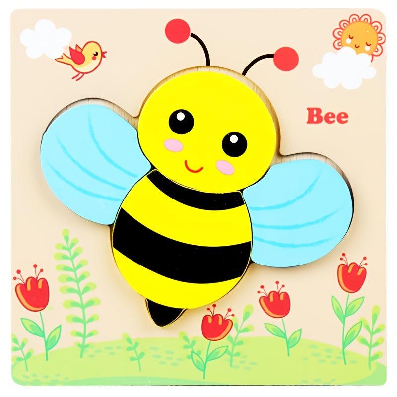 Wooden Jigsaw Puzzles for Kids Ages 1-3 Boys Girls 5.6x5.6