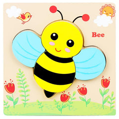 Wooden Jigsaw Puzzles for Kids Ages 1-3 Boys Girls 5.6x5.6