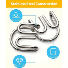 Assorted Metal Wire Puzzle Toys for Party Favors - Set of 12