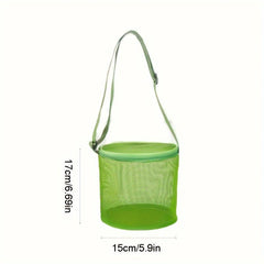 Mesh Shell Storage Bag Beach Sand Digging Bucket Toy Collection Bag