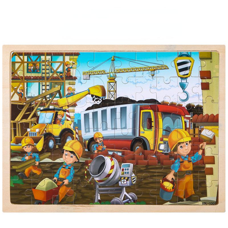 60-Piece Children's Puzzle - Construction Team, Animal Park, Toys
