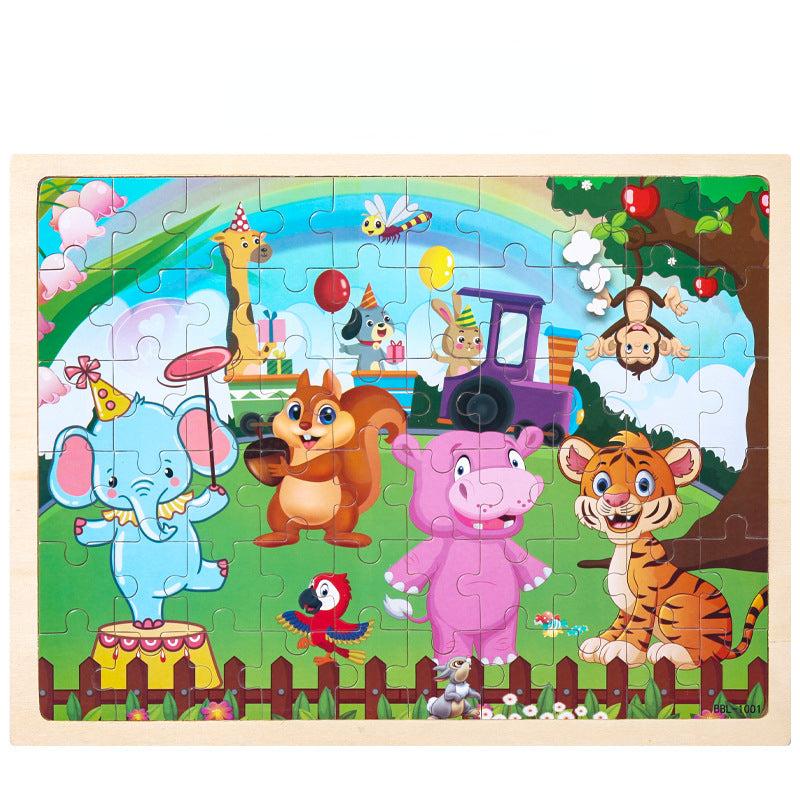 60-Piece Children's Puzzle - Construction Team, Animal Park, Toys
