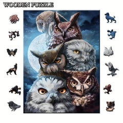 Wooden Owl Puzzle Toy for Stress Relief