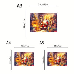 Santa Claus Wooden Puzzle Christmas Gift Party Game Interesting Toy
