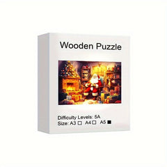 Santa Claus Wooden Puzzle Christmas Gift Party Game Interesting Toy