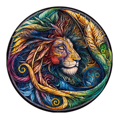 Lions Wooden Puzzle with Challenging High Difficulty - Irregular Shape Particles