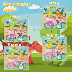 Wooden Toddler Puzzles 4 Pcs Animal Patterns Jigsaw Educational Montessori