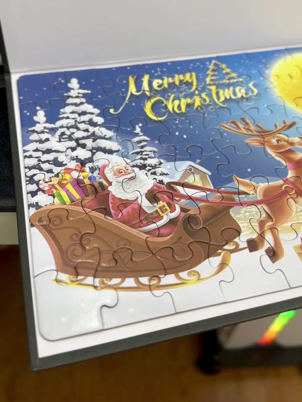 54pcs Christmas Santa Claus Reindeer Sled Puzzle Toy