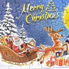 54pcs Christmas Santa Claus Reindeer Sled Puzzle Toy