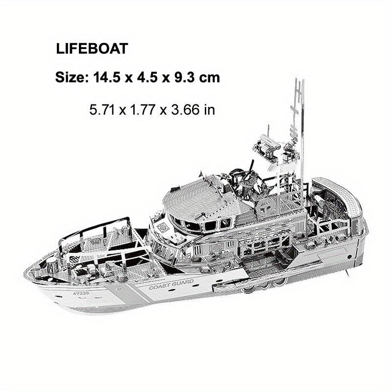 3D Metal Puzzle Model DIY Puzzle Assembly Warship Series Lifeboat