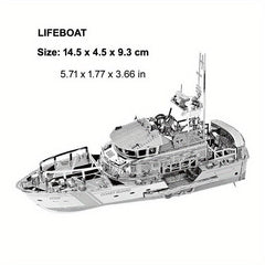 3D Metal Puzzle Model DIY Puzzle Assembly Warship Series Lifeboat