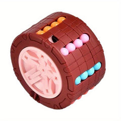 3D Cylindrical Cube Toy Magic Bean red Gyroscope Rotating