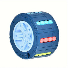 3D Cylindrical Cube Toy Magic Bean red Gyroscope Rotating