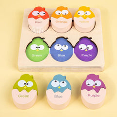 Wooden Chick Shape Matching Toy for Early Education