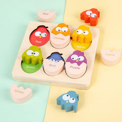 Wooden Chick Shape Matching Toy for Early Education