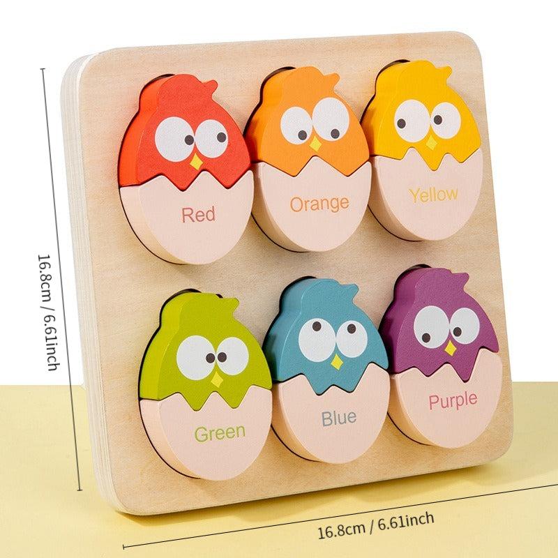 Wooden Chick Shape Matching Toy for Early Education