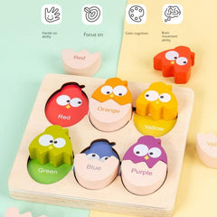 Wooden Chick Shape Matching Toy for Early Education