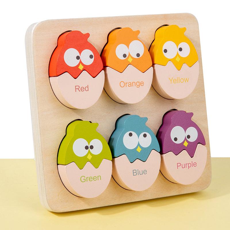 Wooden Chick Shape Matching Toy for Early Education