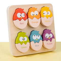 Wooden Chick Shape Matching Toy for Early Education