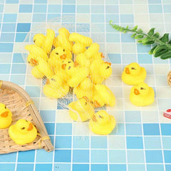 20pcs Rubber Yellow Duck Baby Shower Water Toys - Children Gift Baby Bath Toys