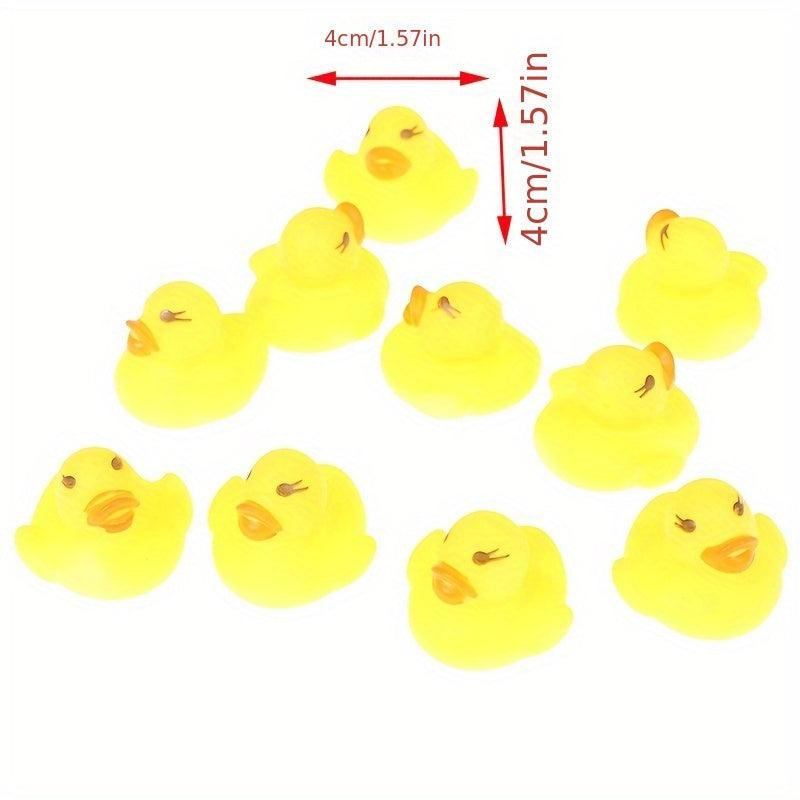 20pcs Rubber Yellow Duck Baby Shower Water Toys - Children Gift Baby Bath Toys