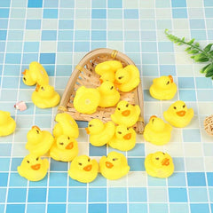 20pcs Rubber Yellow Duck Baby Shower Water Toys - Children Gift Baby Bath Toys