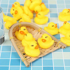 20pcs Rubber Yellow Duck Baby Shower Water Toys - Children Gift Baby Bath Toys