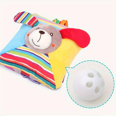 Animal Buckle Square Plush Bag Toddlers Sensory Buckle Pillow Toy
