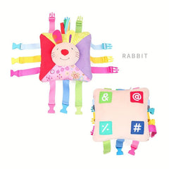 Animal Buckle Square Plush Bag Toddlers Sensory Buckle Pillow Toy
