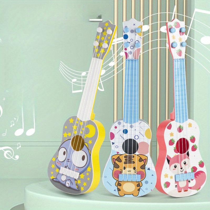 Cartoon Puzzle Fun Toys Ukulele Musical Toy Guitar For Kids