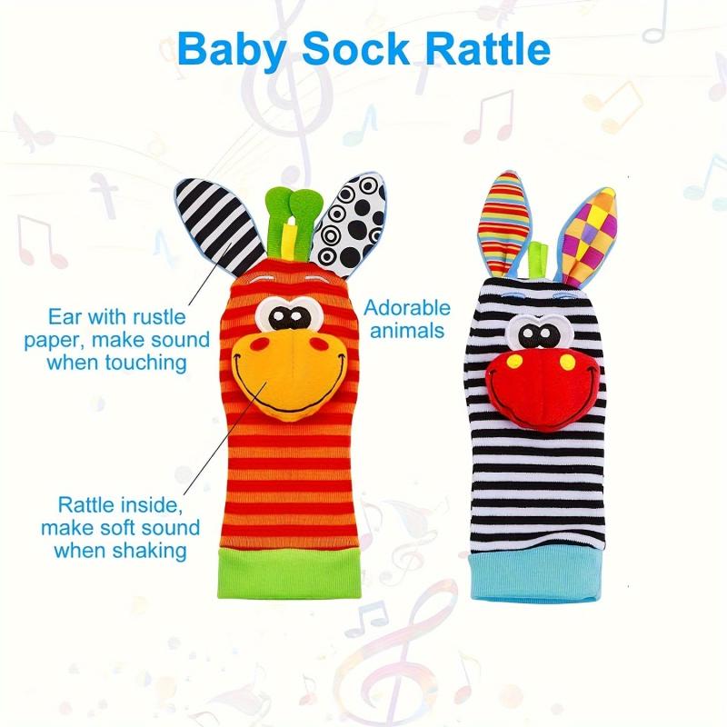 Plush Animals and Baby Rattle Newborn Toys