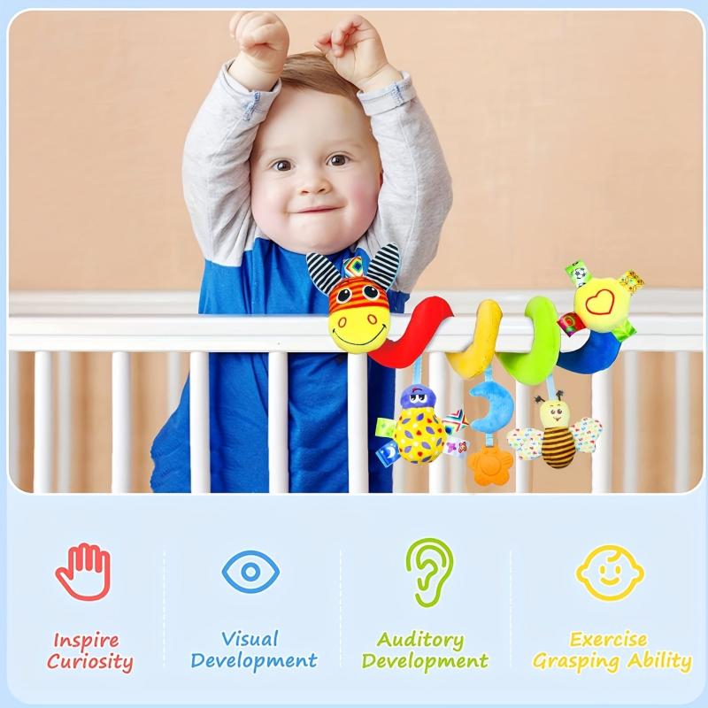 Baby Car Seat Toy Activity Stroller Mobile Toy Spiral Suspension