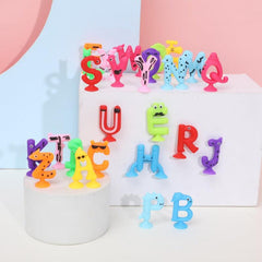 26pcs Colorful Numbers Letters Suction Cup Kids Sensory Toys