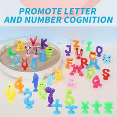 26pcs Colorful Numbers Letters Suction Cup Kids Sensory Toys