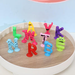 26pcs Colorful Numbers Letters Suction Cup Kids Sensory Toys