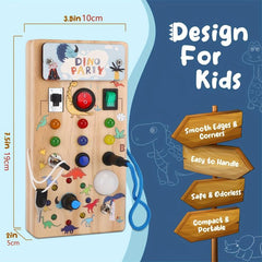 LED Light Switches Busy Board Sensory Toys For Toddlers & Babies 1 Year Old