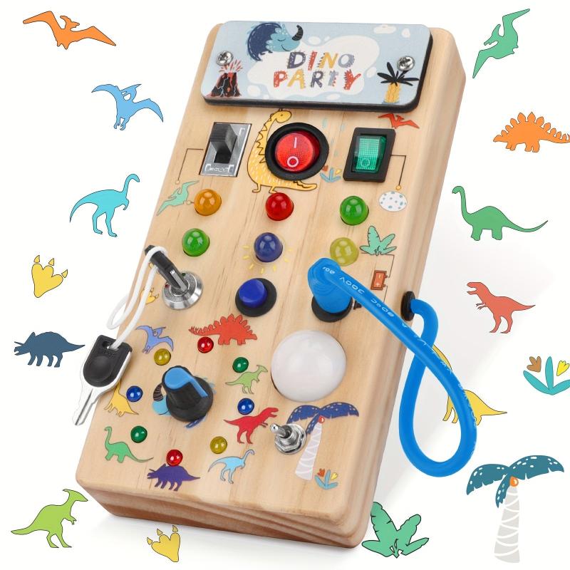 LED Light Switches Busy Board Sensory Toys For Toddlers & Babies 1 Year Old