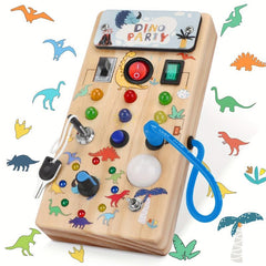 LED Light Switches Busy Board Sensory Toys For Toddlers & Babies 1 Year Old
