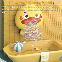 Baby Bath Duck Toys Bubble Machine Automatic Bubble Maker