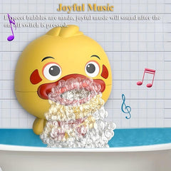 Baby Bath Duck Toys Bubble Machine Automatic Bubble Maker