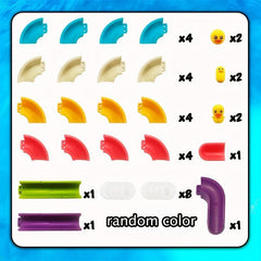 34pcs Bath Toys for Kids Ages 4-8, Wall Bathtub Slide Shower Tracks & Water Toys