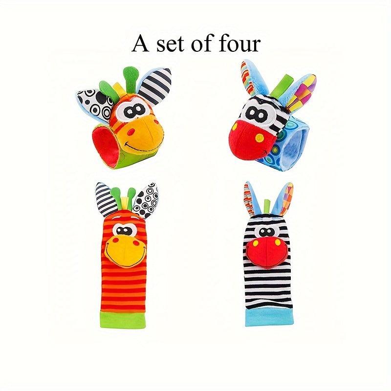 Baby Wrist Strap Watch & Socks Set with Rattle Toy